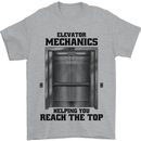 Elevator Mechanic Lift Engineer Mens T-Shirt 100% Cotton Sports Grey