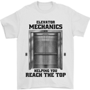 Elevator Mechanic Lift Engineer Mens T-Shirt 100% Cotton White