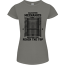 Elevator Mechanic Lift Engineer Womens Petite Cut T-Shirt Charcoal