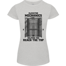 Elevator Mechanic Lift Engineer Womens Petite Cut T-Shirt Sports Grey