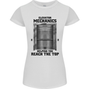 Elevator Mechanic Lift Engineer Womens Petite Cut T-Shirt White