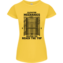Elevator Mechanic Lift Engineer Womens Petite Cut T-Shirt Yellow