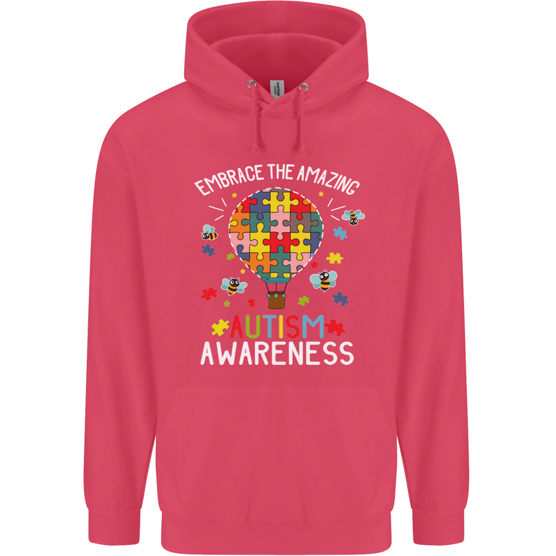 Embrace the Amazing Autism Autistic ASD Childrens Kids Hoodie Heliconia