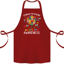 Embrace the Amazing Autism Autistic ASD Cotton Apron 100% Organic Maroon