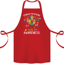 Embrace the Amazing Autism Autistic ASD Cotton Apron 100% Organic Red
