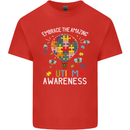 Embrace the Amazing Autism Autistic ASD Kids T-Shirt Childrens Red