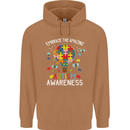 Embrace the Amazing Autism Autistic ASD Mens 80% Cotton Hoodie Caramel Latte