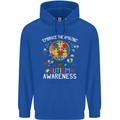 Embrace the Amazing Autism Autistic ASD Mens 80% Cotton Hoodie Royal Blue