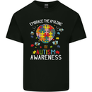 Embrace the Amazing Autism Autistic ASD Mens Cotton T-Shirt Tee Top Black
