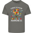 Embrace the Amazing Autism Autistic ASD Mens Cotton T-Shirt Tee Top Charcoal