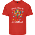 Embrace the Amazing Autism Autistic ASD Mens Cotton T-Shirt Tee Top Red