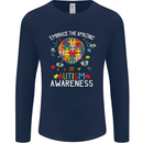 Embrace the Amazing Autism Autistic ASD Mens Long Sleeve T-Shirt Navy Blue