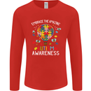 Embrace the Amazing Autism Autistic ASD Mens Long Sleeve T-Shirt Red