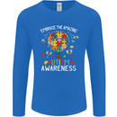 Embrace the Amazing Autism Autistic ASD Mens Long Sleeve T-Shirt Royal Blue