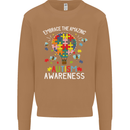 Embrace the Amazing Autism Autistic ASD Mens Sweatshirt Jumper Caramel Latte