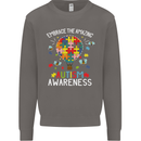 Embrace the Amazing Autism Autistic ASD Mens Sweatshirt Jumper Charcoal