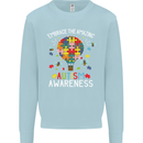 Embrace the Amazing Autism Autistic ASD Mens Sweatshirt Jumper Light Blue