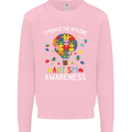 Embrace the Amazing Autism Autistic ASD Mens Sweatshirt Jumper Light Pink