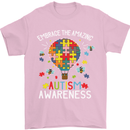 Embrace the Amazing Autism Autistic ASD Mens T-Shirt Cotton Gildan Light Pink