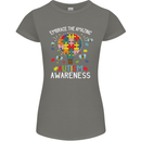 Embrace the Amazing Autism Autistic ASD Womens Petite Cut T-Shirt Charcoal