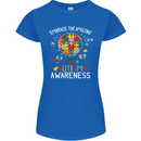 Embrace the Amazing Autism Autistic ASD Womens Petite Cut T-Shirt Royal Blue