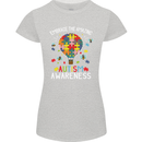 Embrace the Amazing Autism Autistic ASD Womens Petite Cut T-Shirt Sports Grey