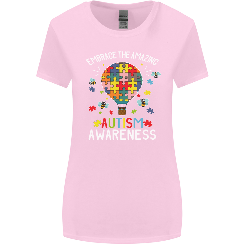 Embrace the Amazing Autism Autistic ASD Womens Wider Cut T-Shirt Light Pink