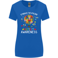 Embrace the Amazing Autism Autistic ASD Womens Wider Cut T-Shirt Royal Blue