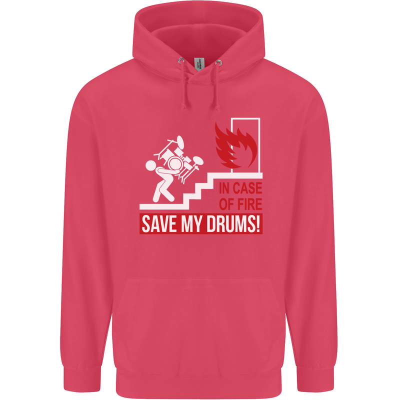 Emergency Drums Drummer Drumming Childrens Kids Hoodie Heliconia