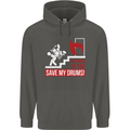 Emergency Drums Drummer Drumming Childrens Kids Hoodie Storm Grey