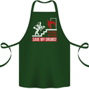 Emergency Drums Drummer Drumming Cotton Apron 100% Organic Forest Green