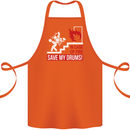 Emergency Drums Drummer Drumming Cotton Apron 100% Organic Orange