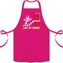 Emergency Drums Drummer Drumming Cotton Apron 100% Organic Pink