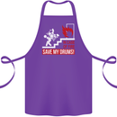 Emergency Drums Drummer Drumming Cotton Apron 100% Organic Purple