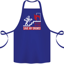 Emergency Drums Drummer Drumming Cotton Apron 100% Organic Royal Blue
