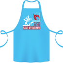 Emergency Drums Drummer Drumming Cotton Apron 100% Organic Turquoise