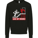 Emergency Drums Drummer Drumming Kids Sweatshirt Jumper Black