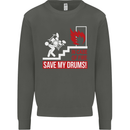 Emergency Drums Drummer Drumming Kids Sweatshirt Jumper Storm Grey