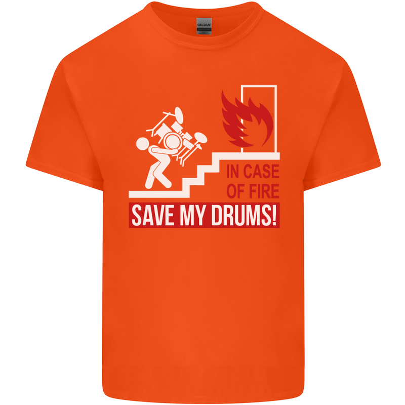 Emergency Drums Drummer Drumming Kids T-Shirt Childrens Orange