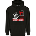 Emergency Drums Drummer Drumming Mens 80% Cotton Hoodie Black
