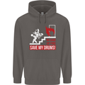 Emergency Drums Drummer Drumming Mens 80% Cotton Hoodie Charcoal