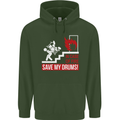 Emergency Drums Drummer Drumming Mens 80% Cotton Hoodie Forest Green