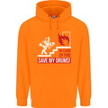 Emergency Drums Drummer Drumming Mens 80% Cotton Hoodie Orange
