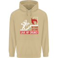 Emergency Drums Drummer Drumming Mens 80% Cotton Hoodie Sand