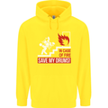 Emergency Drums Drummer Drumming Mens 80% Cotton Hoodie Yellow