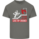 Emergency Drums Drummer Drumming Mens Cotton T-Shirt Tee Top Charcoal