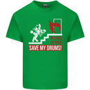 Emergency Drums Drummer Drumming Mens Cotton T-Shirt Tee Top Irish Green