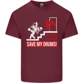 Emergency Drums Drummer Drumming Mens Cotton T-Shirt Tee Top Maroon