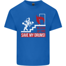 Emergency Drums Drummer Drumming Mens Cotton T-Shirt Tee Top Royal Blue