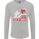 Emergency Drums Drummer Drumming Mens Long Sleeve T-Shirt Sports Grey